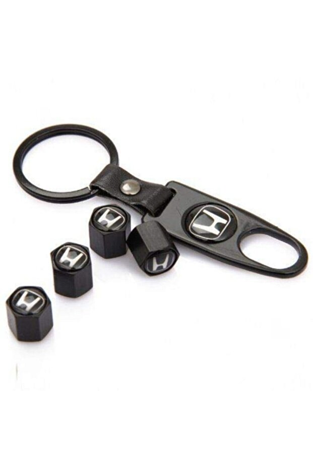 Honda Metal Valve Cover Keychain Set (Black)