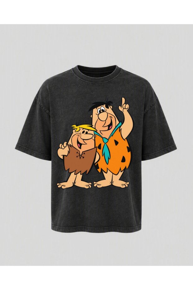 Stone Age Printed Washable Relaxed Fit Unisex T-Shirt