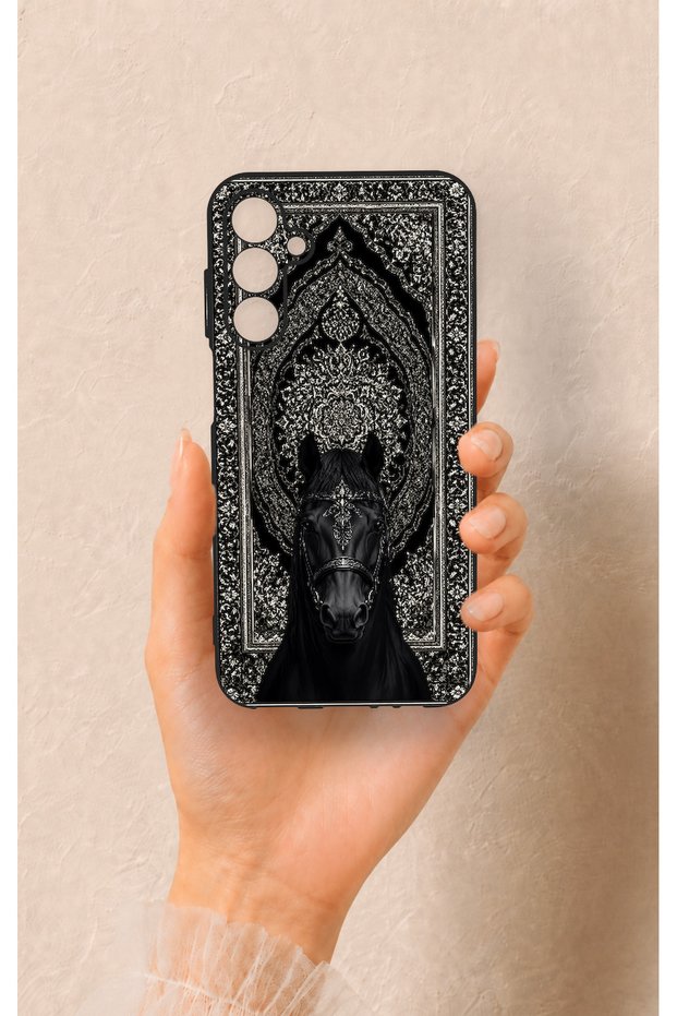 Samsung A15 Compatible Ethnic Horse Figure Patterned Silicone Case