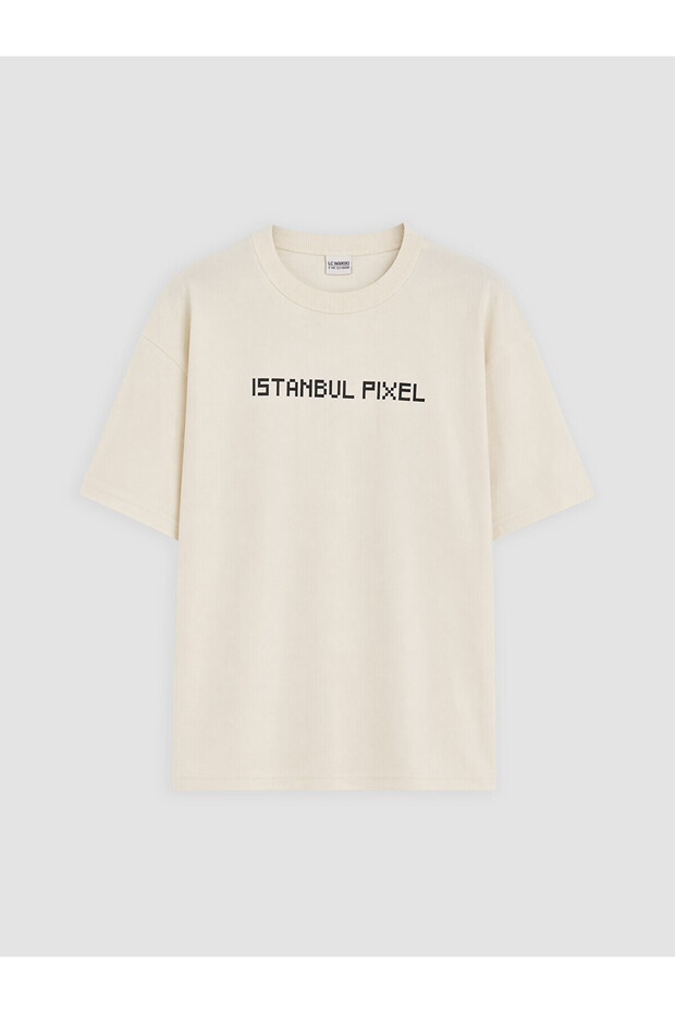 Original Oval Yaka Istanbul Printed Boys' T-Shirt