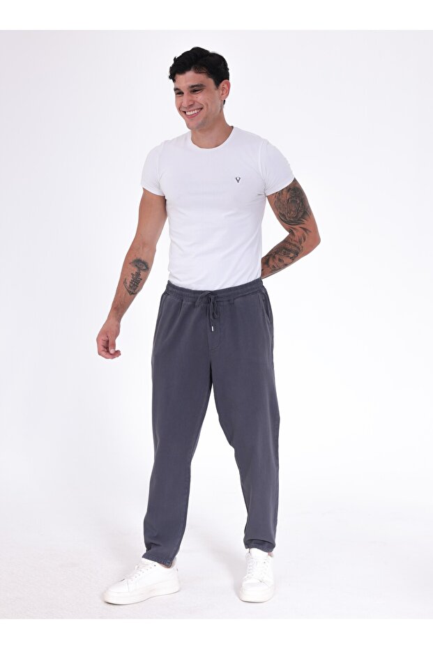 Men's Regular Fit Gabardine Trousers – Casual Comfortable Cut Classic Men's Trousers