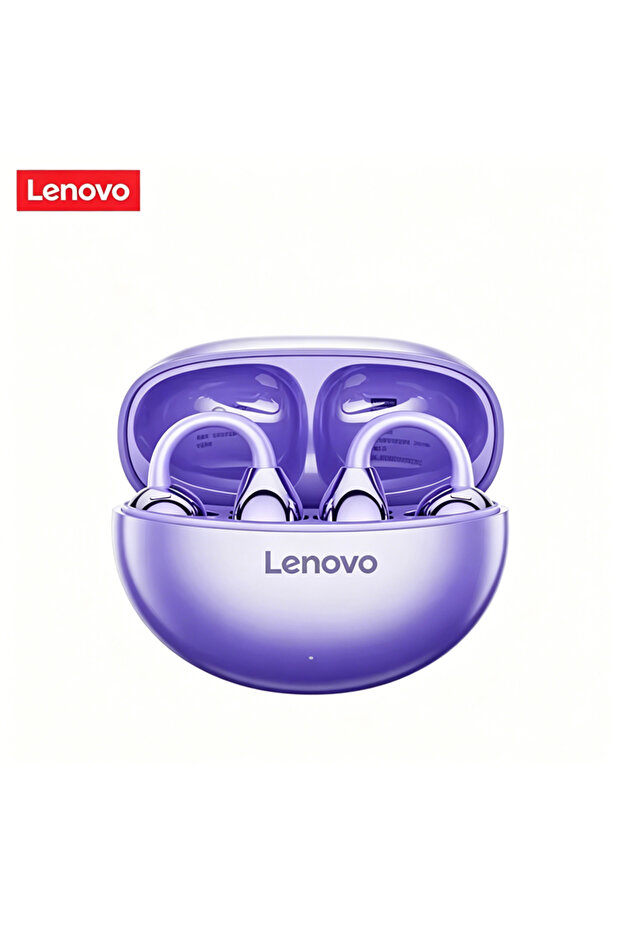 Lenovo Purple Lenovo TA410 Wireless Bluetooth 5.4 Earphones Open-Ear Bone Conduction Ear Clip Design