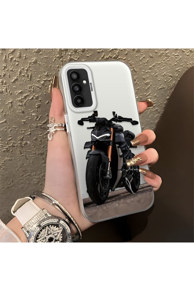 Samsung Galaxy M13/M23 Compatible Cool Sport Motorcycle Printed Matte Quality Soft Silicone Case