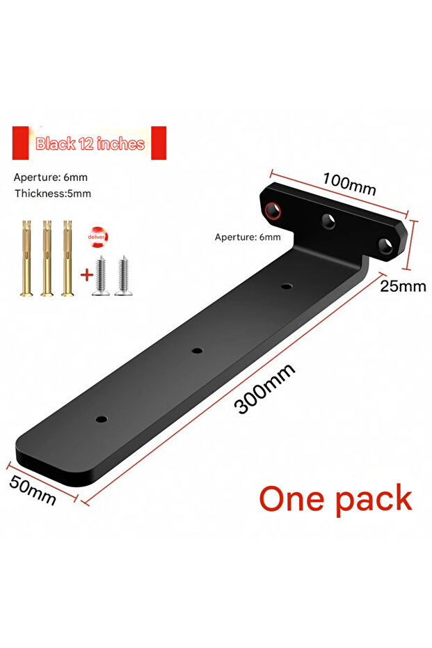 A wall-mounted triangular bracket, concealed shelf, load-bearing support frame, 5mm thick, 300mm thick support surface
