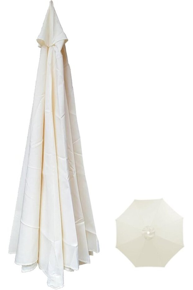 Replacement Canopy Patio Umbrellas 8 Ribs Waterproof UV Resistant 8.8ft 2.7M Off-White