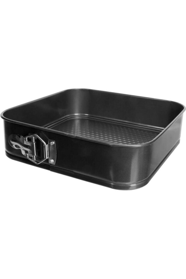 Square removable spring mold with tray and non-stick coating (26 x 26 cm)