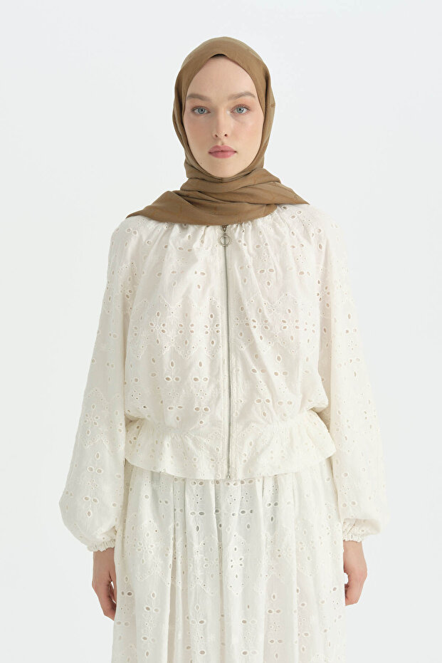 Cotton Naia Blend Natural Shawl - Camel