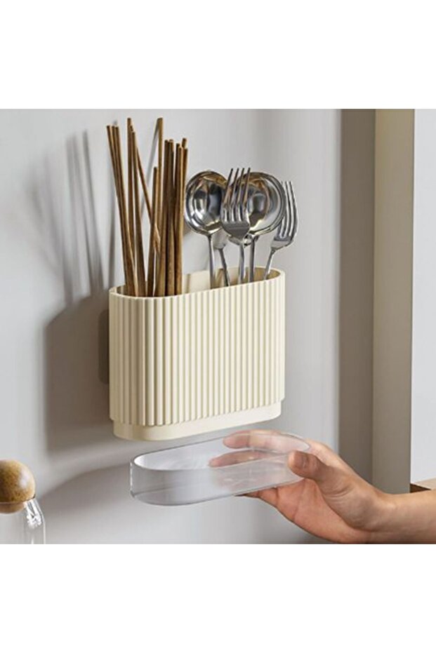 Kitchen utensils, kitchen equipment, plastic utensil organization, beige support, kitchen utensil range organization