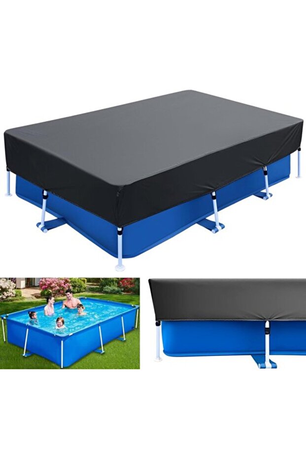 Rectangular solar pool cover - 260 x 170 cm foldable cover for above-ground pools