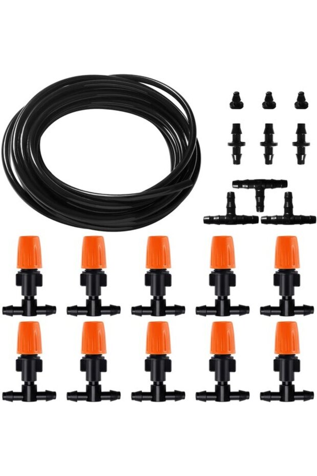 30pc 4/6mm Drip Irrigation Kit with 5m Hose & Connectors for Garden Plants