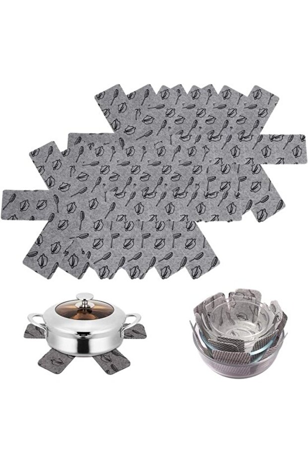 8-Piece Felt Cookware Protector Set, suitable for cookware dividers and cookware, scratch-resistant, protects cookware and surfaces (26 cm)