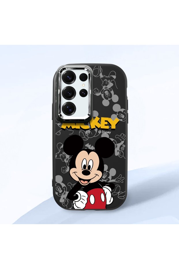 Samsung Galaxy S25 Ultra Compatible Case Camera Protector Black Silicone Couple Phone Case Character Patterned