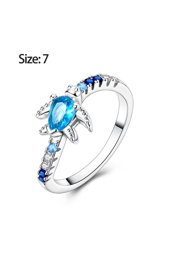 KTR344-7 Original 925 Sterling Silver Earrings Rings Necklace Jewelry Set Shining Turtle for Women F
