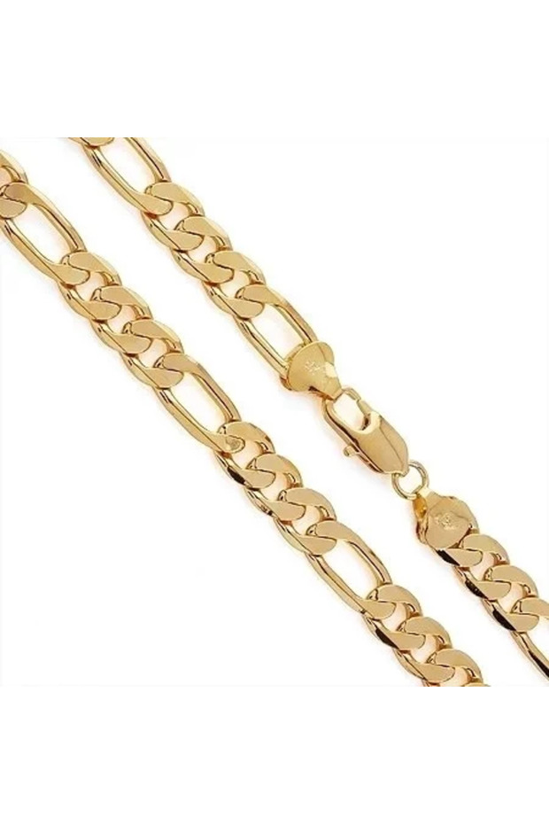 60cm Gold High-Quality 18K Gold Necklaces 20 Inches Classic 8MM Sideways Necklace For Men Fashion Je