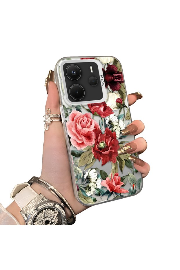 Xiaomi Redmi Note 14 4g Compatible Hard Acrylic Back Silicone Edge Lens Protection Case