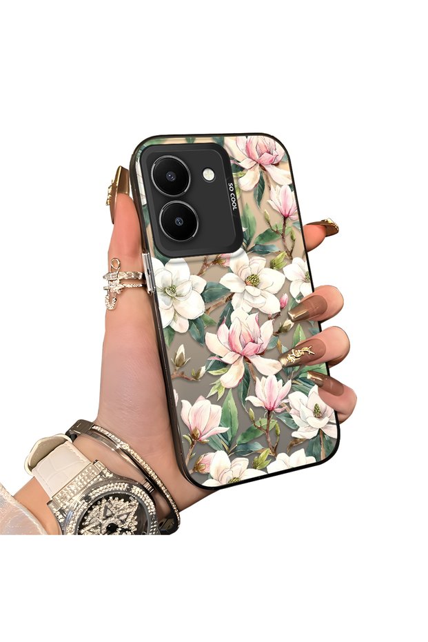 Vivo Y36 4G/5G Compatible Hard Acrylic Back Silicone Edge Lens Protection Case