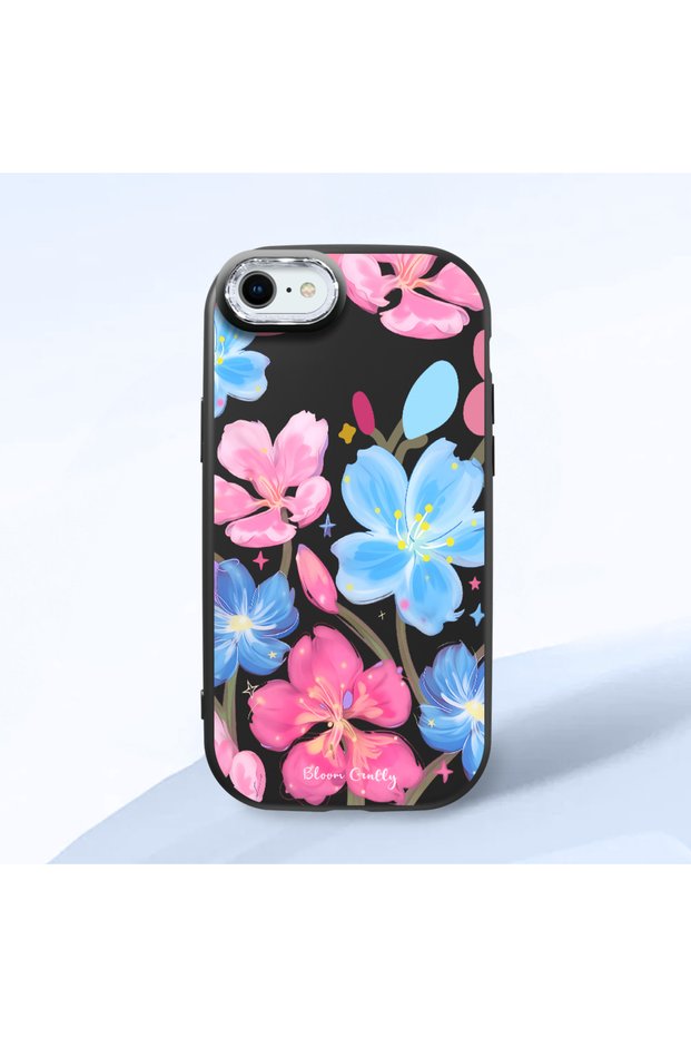 Black Silicone Case with Shock-Absorbing Camera Protections Compatible with iPhone 7/8/Se 2020 2022