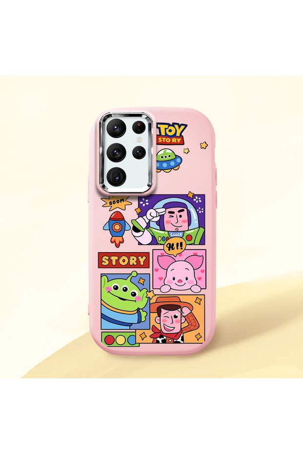 Pink Silicone Case with Shock-Absorbing Camera Protection Compatible with Samsung Galaxy S22 Ultra
