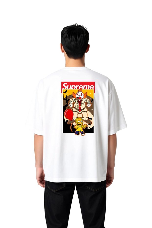 Men's Oversize Graphic Printed T-Shirt 100% Cotton Relaxed Fit Casual Wear Retro Cartoon Design