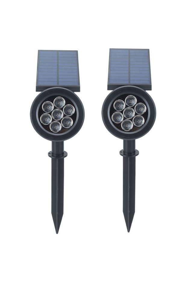 Étanche 2PCS 7led Solar Lawn Lights Spotlights Outdoor Garden Yard paysage Spike Light7 Color Light