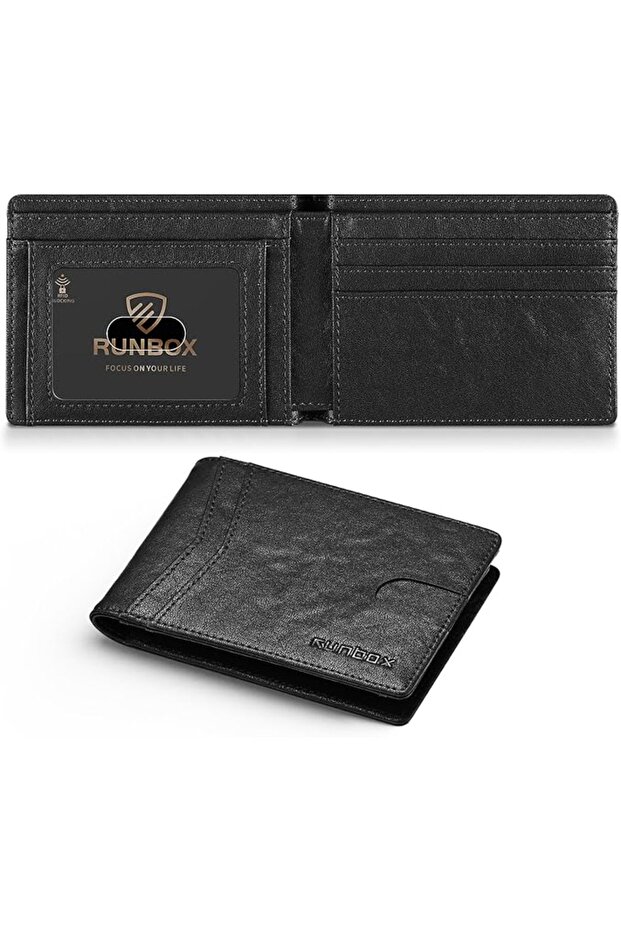 Wallet for Men Slim Holder Leather RFID Blocking Small Thin Men's Wallet Bifold M