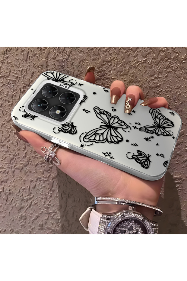 Poco X7 Compatible Elegant Night Style Butterfly Case, Durable Protective Case for Daily Use