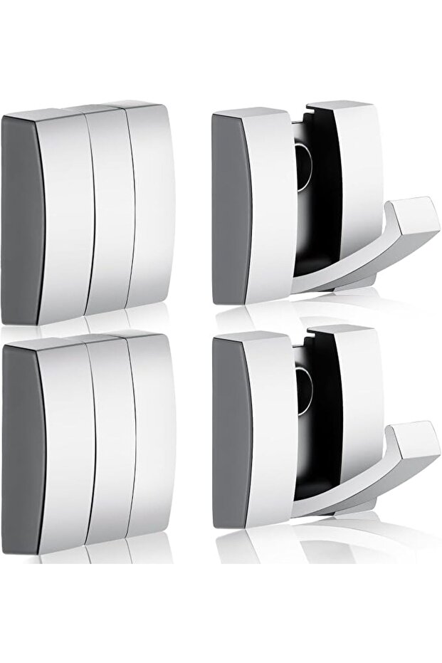 4 Pcs Folding Hideaway Coat Hooks Heavy Duty Wall Towel Hooks for Bathrooms Retractable Coat