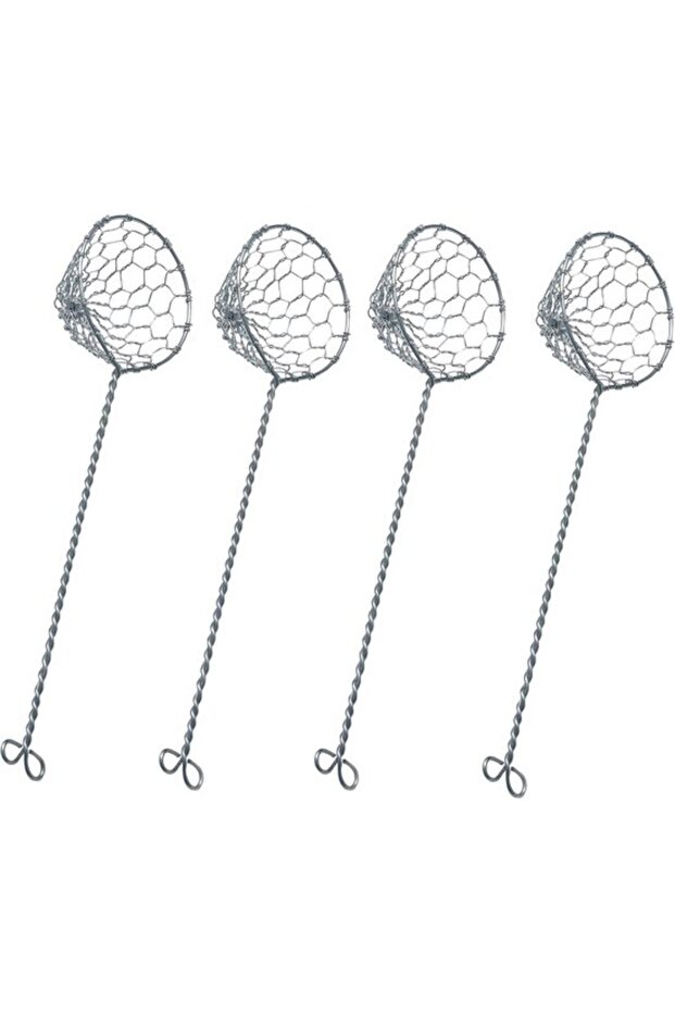 Hot pot strainer - coarse mesh design - stainless steel set - 4 pieces