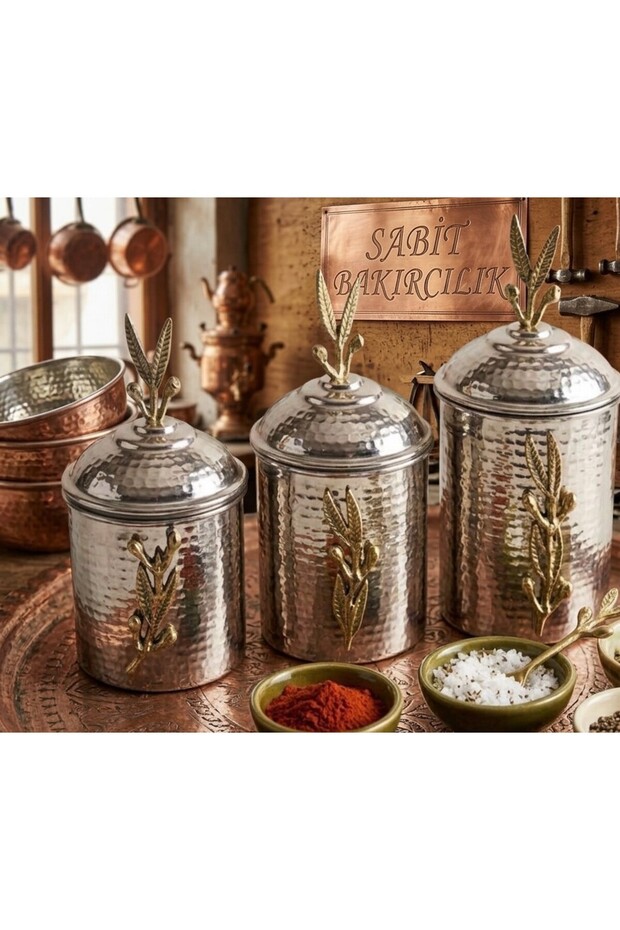 Copper Flower Spice Jar