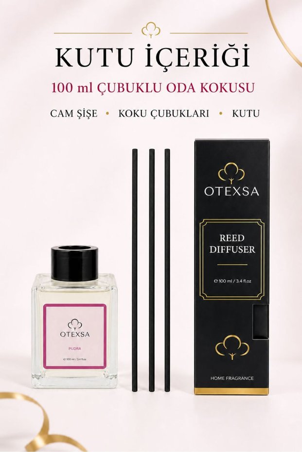 Pudra Çubuklu Oda Kokusu 100 ml Reed Diffuser