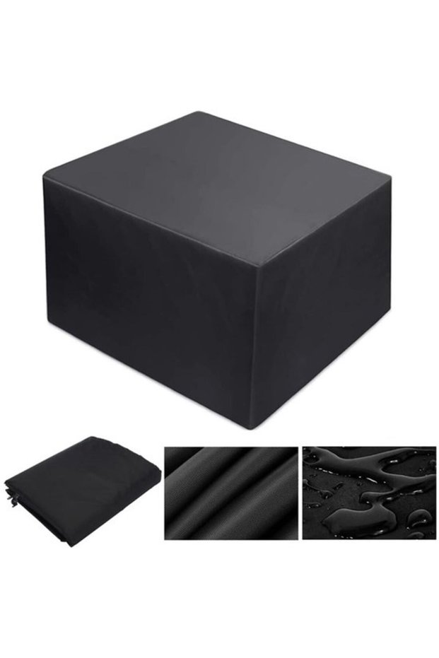 Black Square Garden Furniture Cover - 90 x cm Table Protective Waterproof UV Resistant 210D Oxford Cloth Suitable for Patio 1 Piece