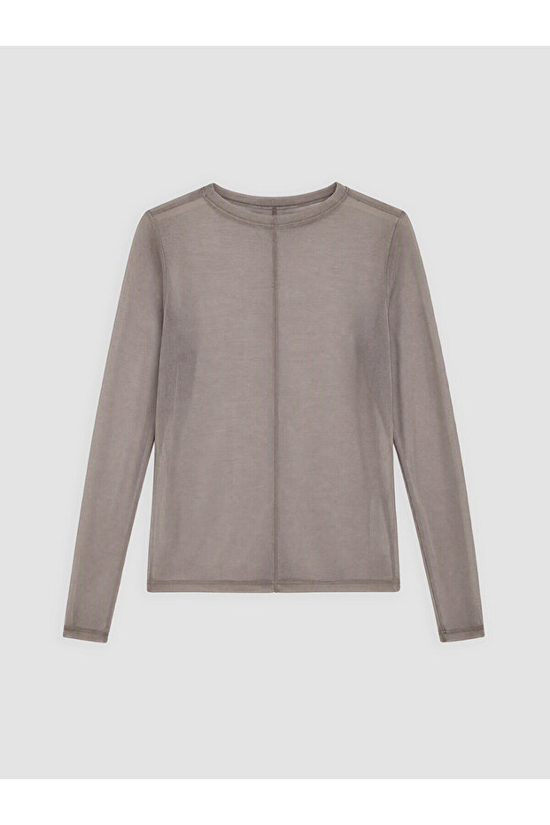 Two Mt Shop Quality Oval Collar Transparent Blouse
