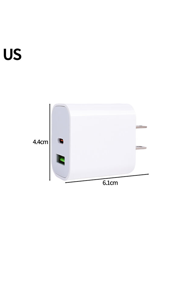 3 Pack US White 5V 2.4A USB PD Fast Charger for iPhone for iPad Tablet Laptop Universal 20W Quick Ch
