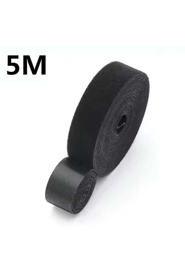 Black-5m 1/5M Cable Organizer Cable Management Wire Winder Tape Earphone Mouse Cord Management Ties