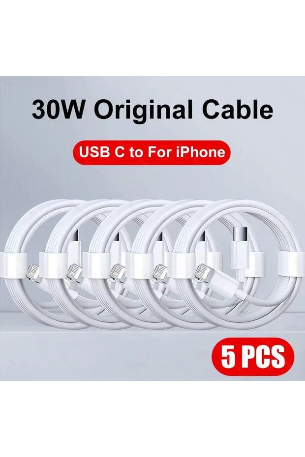 2m 5Pcs USB C Cable 5-1pcs 30W Fast Charging Cable Foe iPhone 13 12 11 14 Pro Max Mini USB C Cable F