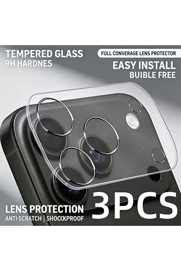 Tempered glass 3PCS iPhone 15Pro Max 3PCS Camera Lens Protector for iPhone 17 Pro Max Lens Protectiv