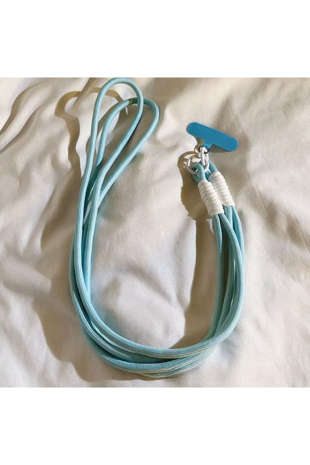 Blue Multicolour Cute Crossbody Lanyard Strap Chain For Phone Case Cover Climbing Anti-lost Security