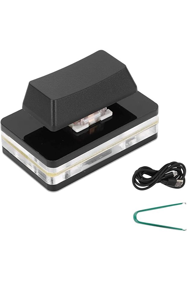 كيبورد ماكرو للكمبيوتر قابلة للبرمجة، لوحة مفاتيح USB مفردة، لوحة مفاتيح العاب RGB مع مفتاح احمر، كي