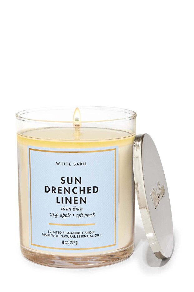 Sun-Drenched Linen Single Wick Candle