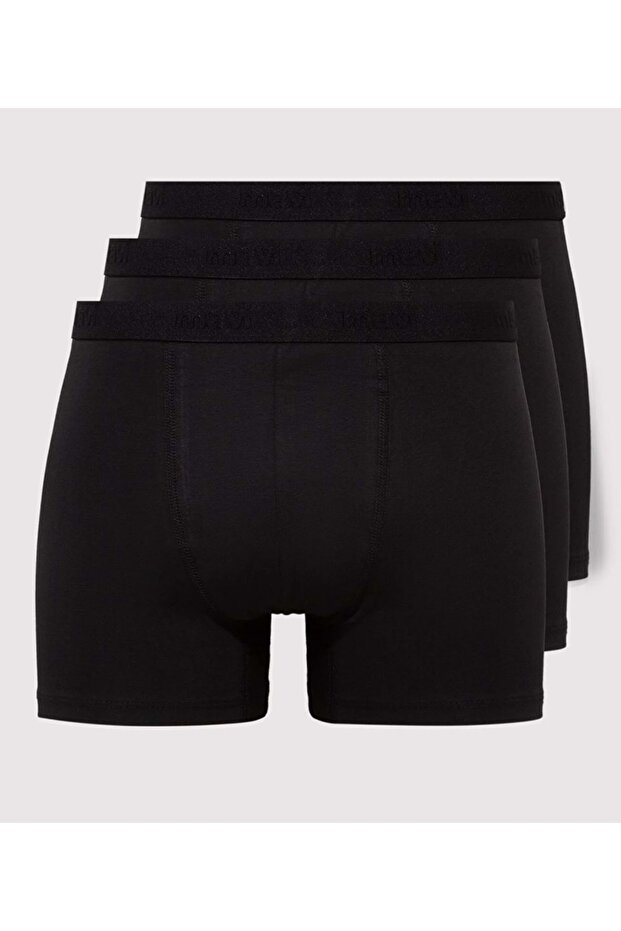 3 Pieces Men's Boxer Shorts Black