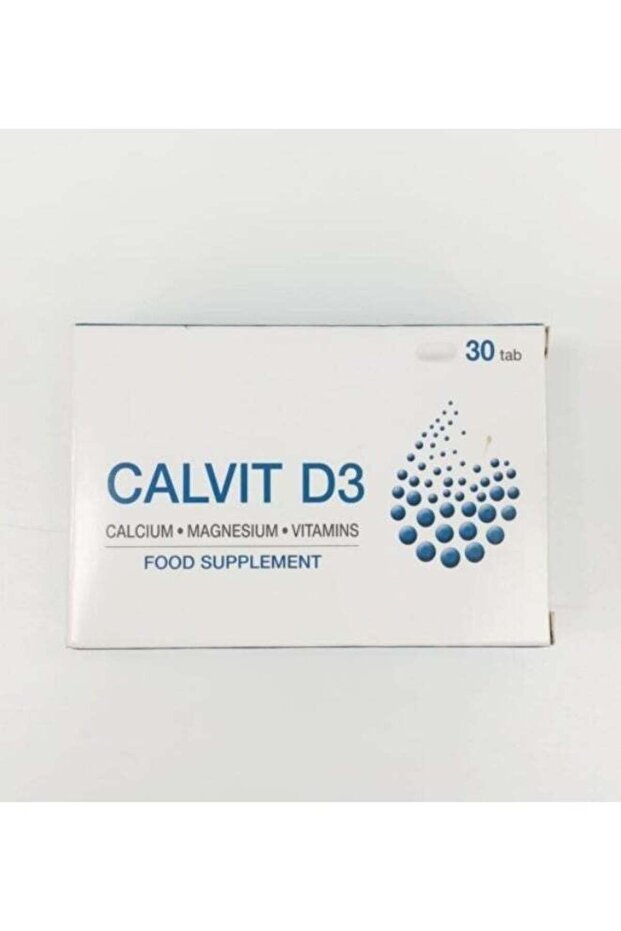CALVIT D3 Food Supplement with Calcium, Magnesium, Vitamins, 30 Tablets