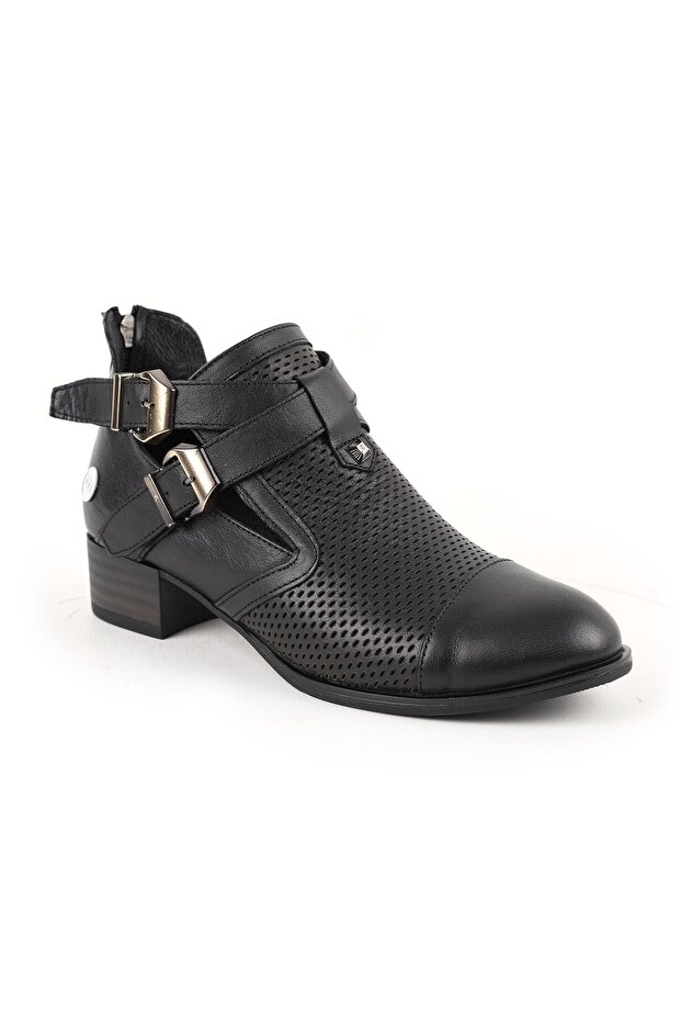 Women's Casual Shoes Genuine Leather Laser Cut Patterned Metallic Transition Thick Sole Sneaker 26Y-7085