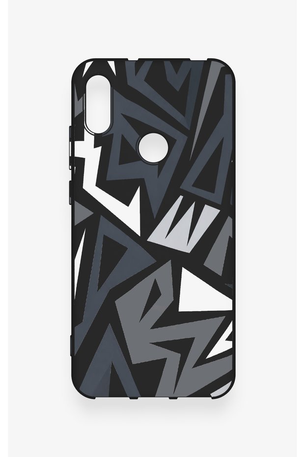 Huawei Y6 2019 Compatible Geometric Block Pattern Silicone Case