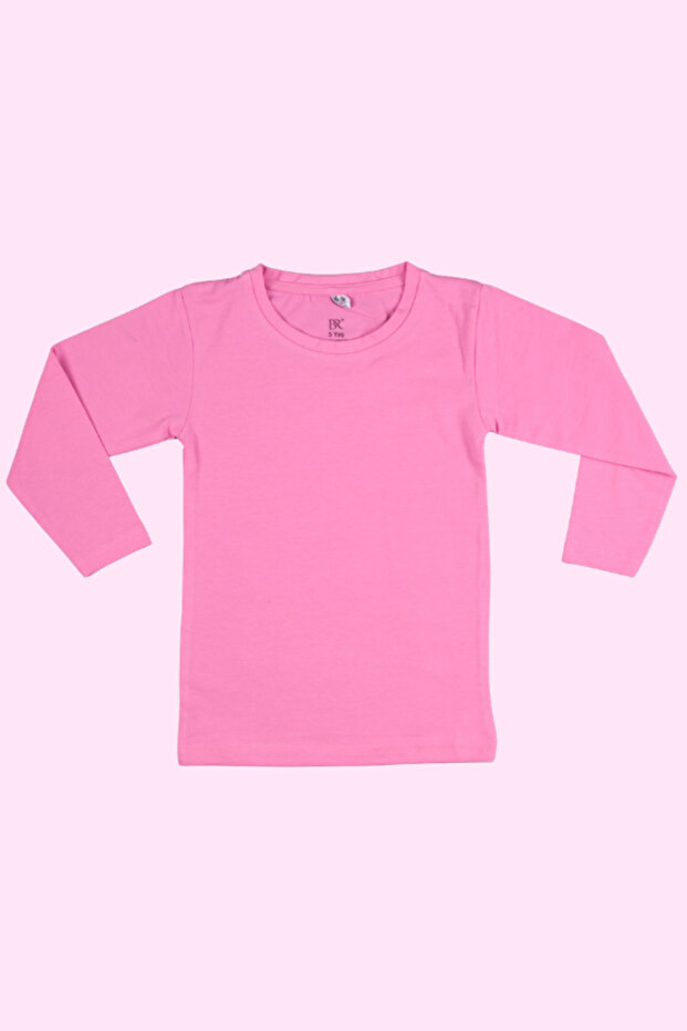 Girl's Long Sleeve Basic Bodysuit Pink