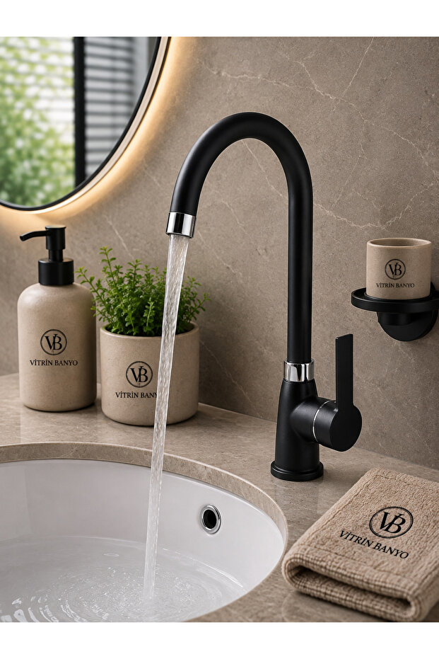 Delta Swan Sink Faucet Black – High Spout Single Handle Black Sink Faucet