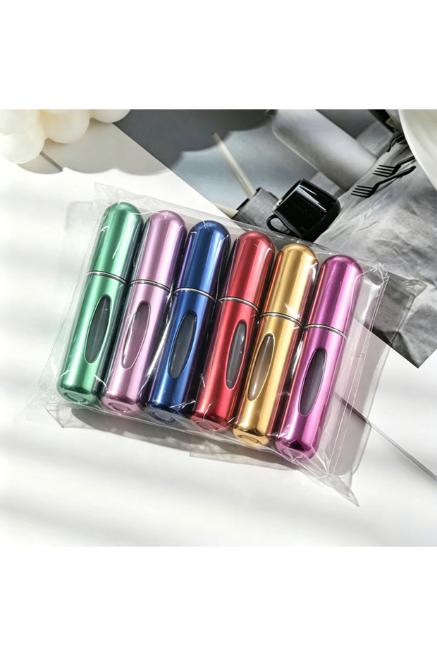 Metal 5ml 6pcs-sets-B 6 Portable Spray Bottles Travel Size 5ml Self-priming Bottom Fill Perfume Bott
