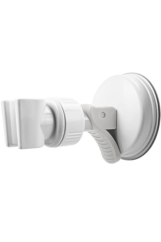 Bukela Adjustable Shower Head holder Bathroom Suction Cup Handheld Shower head Bracket Removable Handheld Showerhead Wall Mounted Suction Bracket (White-1)