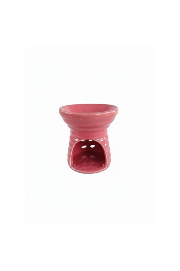 ABC Ceramic Oil Burner Diffuser for Home, Office, Tea Light Candle Holder, Made by Porcelain (Red)