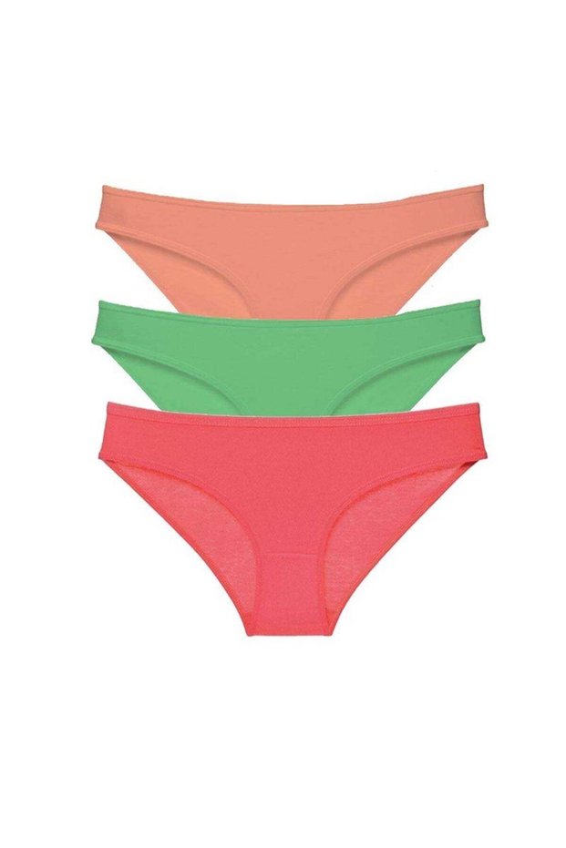 Glb-Stl41414 3-Piece Super Eco Set Lycra Women's Slip Panties 543