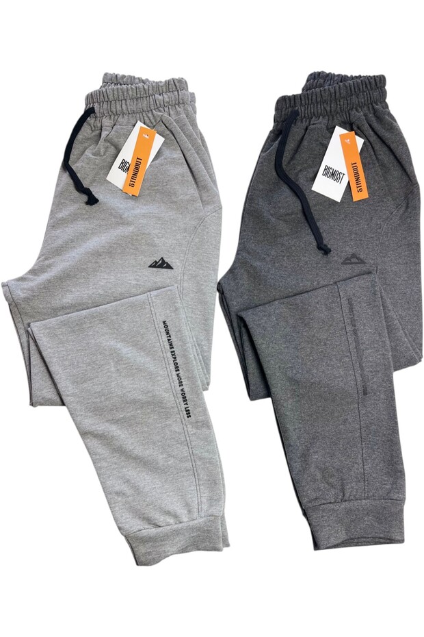 Men's 2-Pack Full-Fit Comfortable Casual Sweatpants Set with Pockets